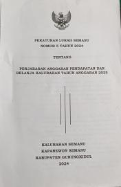 PERLUR NOMOR 5 TAHUN 2024 TENTANG PENJABARAN APBKAL KAL. SEMANU TA. 2025